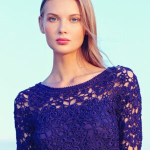 Midnight Bloom Crochet Dress